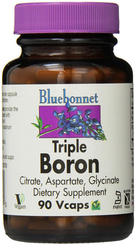 Bluebonnet Triple Boron Dietary Supplement-90 Vegetable Capsules