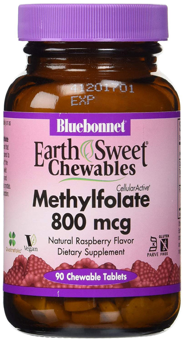 Bluebonnet Methylfolate 800 Mcg-90 Chewable Tablets – The Blueberry Cart