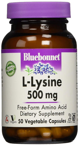 Bluebonnet L-Lysine 500 Mg-50 Vegetable Capsules