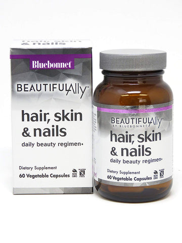 Bluebonnet Beautifulally Hair Skin & Nails Daily Beauty Regimen-60 Vegetable Capsules