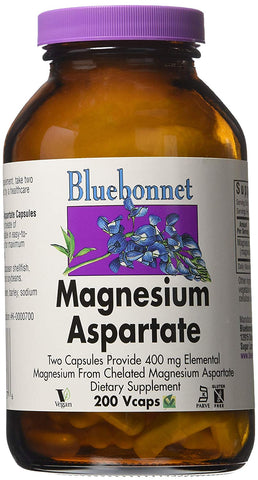 Bluebonnet Magnesium Aspartate 400 Mg-200 Vcaps
