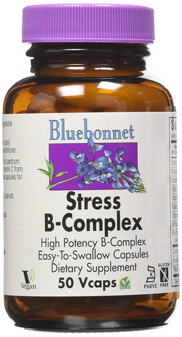 Bluebonnet Stress B-Complex High Potency B-Complex-50 Vegetable Capsules