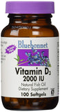 Bluebonnet Vitamin D3 2000 IU Dietary Supplement-100 Softgels