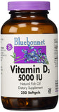 Bluebonnet Vitamin D3 5000 IU Natural Fish Oil-250 Softgels