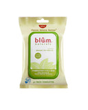 Blum Naturals Daily Cleansing & Makeup Remover Towelettes Organic Tea Tree Oil-30 Thick Towelettes