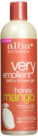 Alba Botanica Very Emollient Bath & Shower Gel Honey Mango-12 Oz