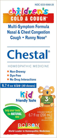 Boiron Chestal Children's Cold & Cough Syrup For Ages 3+ & Older-6.7 Oz