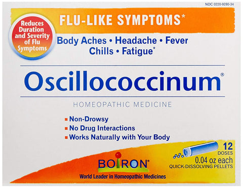 Boiron Oscillococcinum Flu Like Symptoms 12 Doses-0.04 Oz Each