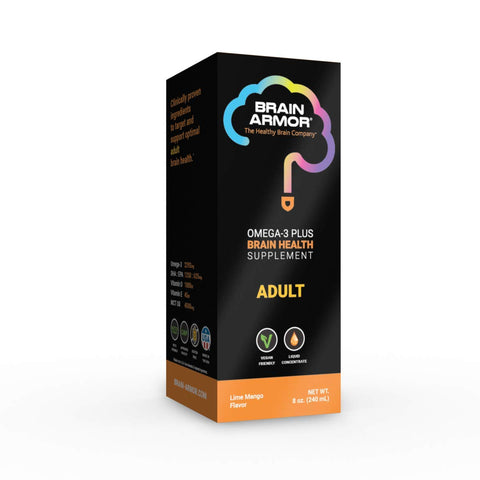 Brain Armor Super Omega-3+ For Adult Lime-Mango Natural Flavor-8 Oz