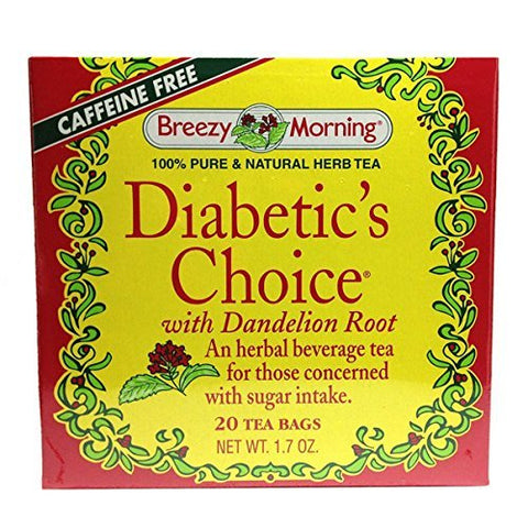 Breezy Morning Diabetic's Choice With Dandelion Root 20 Tea Bags-1.7 Oz