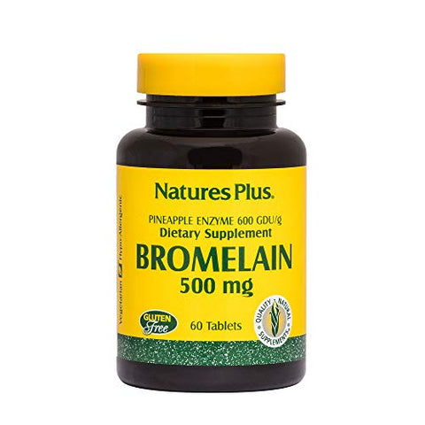 Natures Plus Bromelain 500 Mg Pineapple Enzyme 600 GDU/g-60 Tablets