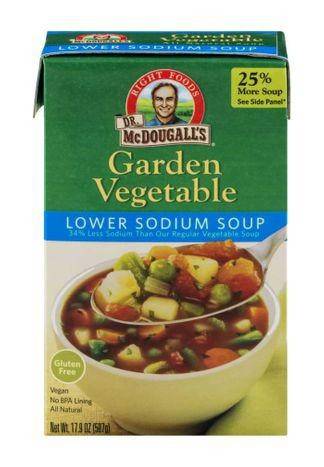 Dr McDougalls Soup, Lower Sodium, Garden Vegetable - 17.9 Ounces