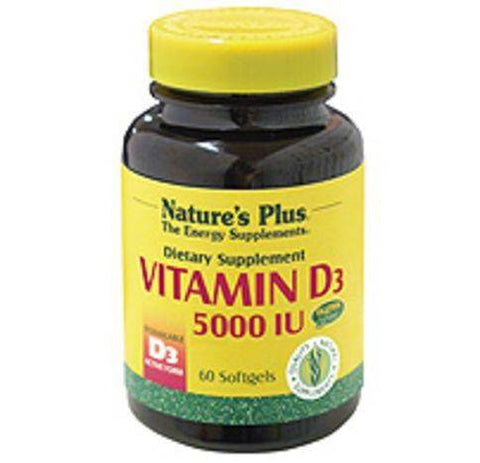 Nature's Plus Vitamin D3 5000 IU - 60 Softgels