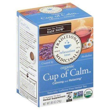 Traditional Medicinals Herbal, Tea, Naturally Caffeine Free, Organic Cup of Calm - 16 Count