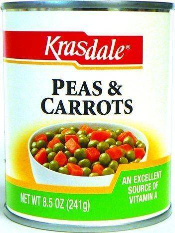 Krasdale Peas and Carrots - 8.5 Ounces