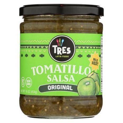 Tres Latin Foods Tomatillo Salsa Original, Mild Heat - 16 Ounces