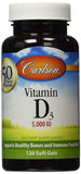 Carlson Vitamin D3 5000 IU-120 Softgels