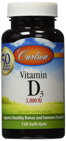 Carlson Vitamin D3 5000 IU-120 Softgels
