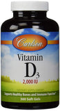 Carlson Vitamin D3 2000 IU-360 Softgels