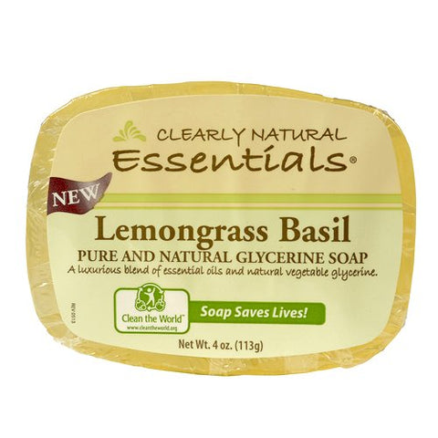 Clearly Natural Essentials Lemongrass Basil Glycerin Soap-4 Oz