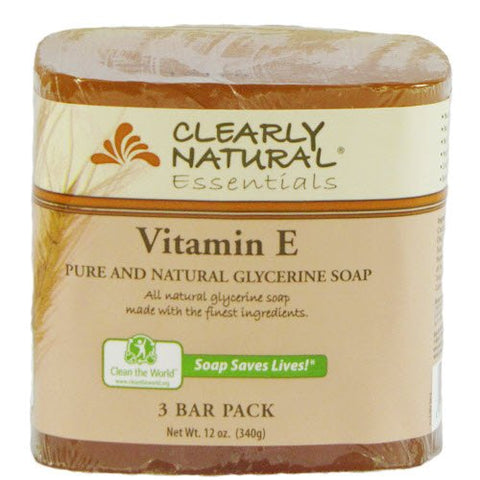 Clearly Natural Essentials Vitamin E Glycerin Soap 3 Pack-12 Oz