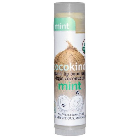 Cocokind Organic Lip Balm Using Virgin Coconut Oil Mint-0.15 Oz