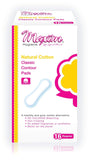 Maxim Natural Cotton Classic Countour Pads Regular-16 Pads