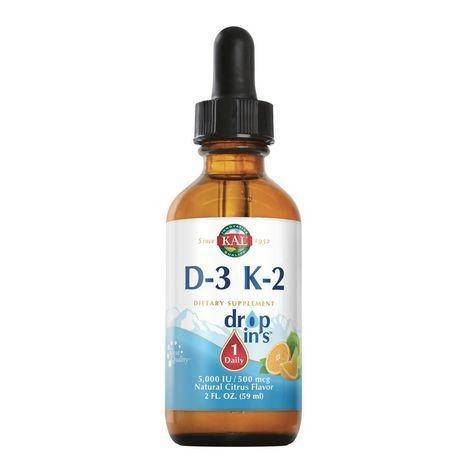 Kal Vitamin D3 K2 Dropins, Citrus - 2 Fluid Ounces