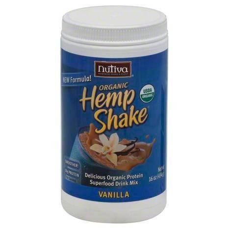 Nutiva Nurture Vitality Hemp Protein, Organic, Vanilla, Shake Mix - 16 Ounces