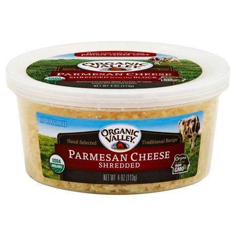Organic Valley Cheese, Shredded, Parmesan - 4 Ounces