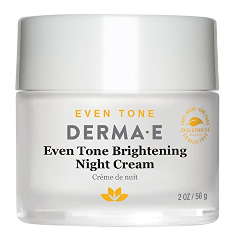 Derma E Creme Evenly Radiant Brightening Night Creme With Vitamin C-2 Oz