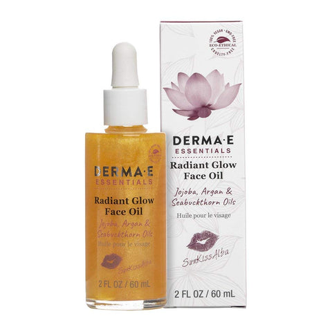 Derma E Essentials Radiant Glow Face Oil With Jojoba Argan & Seabuckthorn Oils-2 Oz