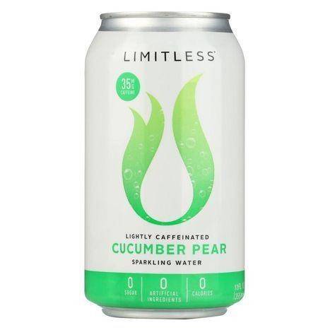 Limitless Coffee Sparkling Caffeinated Water, Cucumber Pear