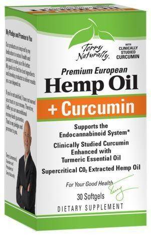 Terry Naturally Hemp Oil + Curcumin - 30 Softgels