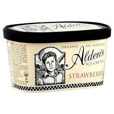 Aldens Organic Ice Cream, Strawberry - 1.5 Quarts