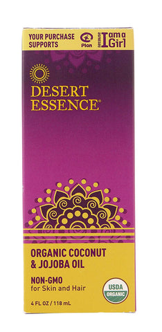 Desert Essence Organic Coconut & Jojoba Oil-4 Oz