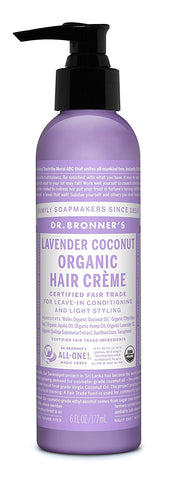 Dr.Bronner's Organic Hair Creme Lavender Coconut-6 Oz