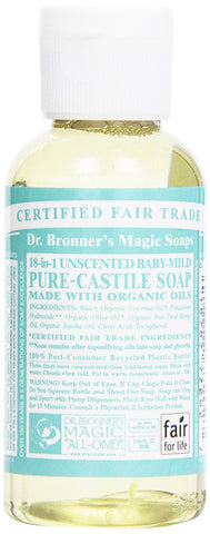 Dr.Bronner's Pure Castile Soap 8 In 1 Hemp Baby Unscented-2 Oz