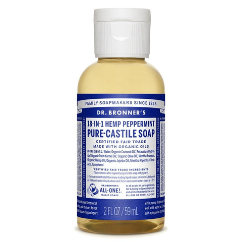 Dr.Bronner's Pure Castile Soap 18 In 1 Hemp Peppermint-2 Oz