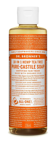 Dr.Bronner's Pure Castile Soap 18 In 1 Hemp Tea Tree-8 Oz