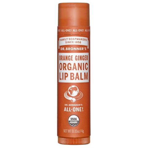 Dr.Bronner's Organic Lip Balm Orange Ginger-0.15 Oz