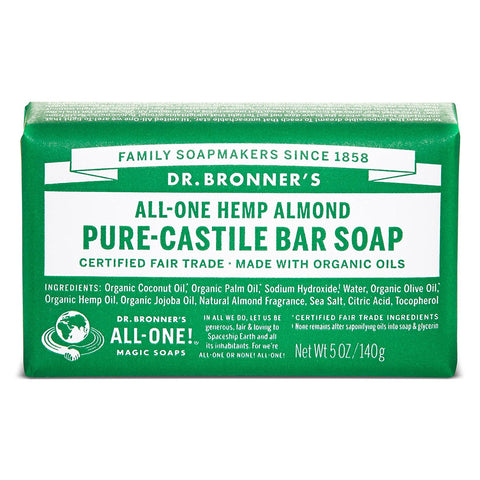 Dr.Bronner's Pure Castile Bar Soap All-One Hemp Almond-5 Oz