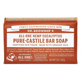 Dr.Bronner's Pure Castile Bar Soap All-One Hemp Eucalyptus-5 Oz