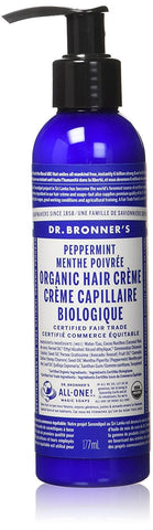 Dr.Bronner's Organic Hair Creme Peppermint-6 Oz