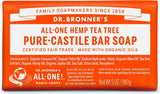 Dr.Bronner's Pure Castile Bar Soap All-One Hemp Tea Tree-5 Oz