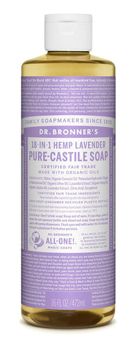 Dr.Bronner's Pure Castile Soap 18 In 1 Hemp Lavender-16 Oz