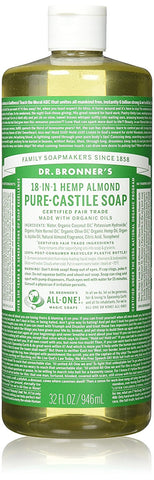 Dr.Bronner's Pure Castile Soap 18 In 1 Hemp Almond-32 Oz