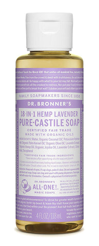 Dr.Bronner's Pure Castile Soap 18 In 1 Hemp Lavender-4 Oz