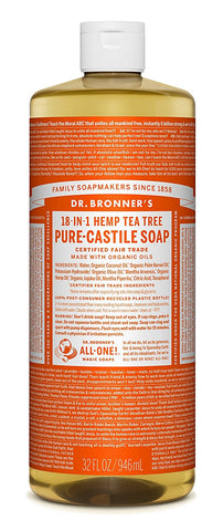 Dr.Bronner's Pure Castile Soap 18 In 1 Hemp Tea Tree-32 Oz