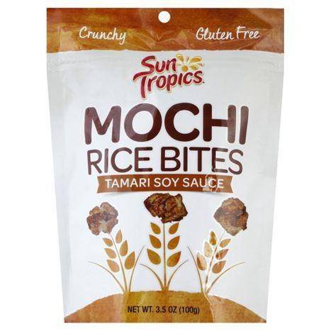 Sun Tropics Rice Bites, Mochi, Tamari Soy Sauce - 3.5 Ounces